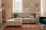 The Austen Lounger - 3 Seater Sofa and Footstool Set - Beach
