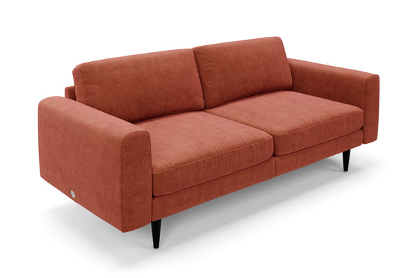 The Big Chill 3 Seater Sofa in Spice Chenille with black legs