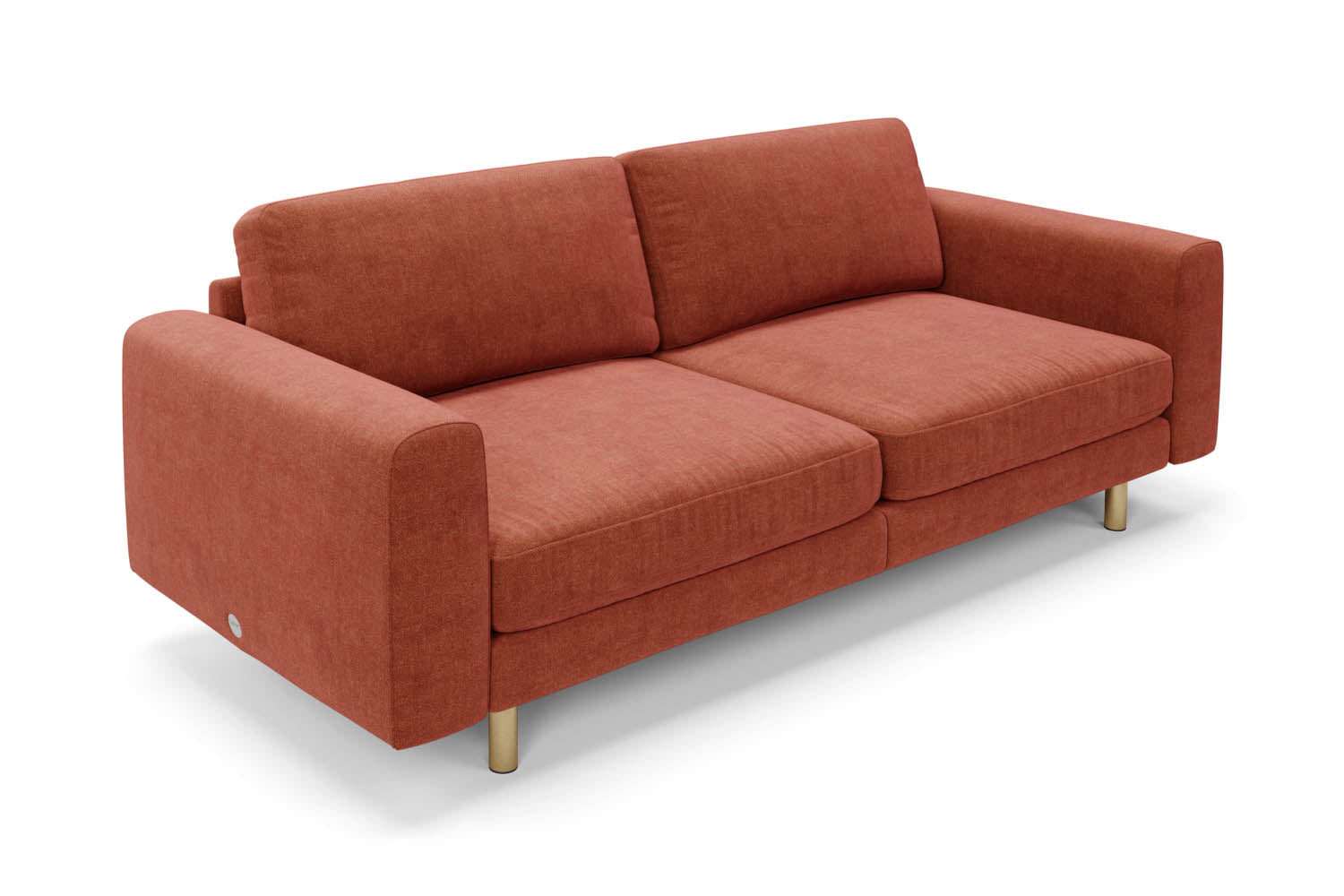 The Big Chill 3 Seater Sofa in Spice Chenille with metal legs