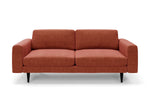 The Big Chill 3 Seater Sofa in Spice Chenille with black legs front 