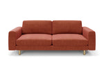 The Big Chill 3 Seater Sofa in Spice Chenille with metal legs front 