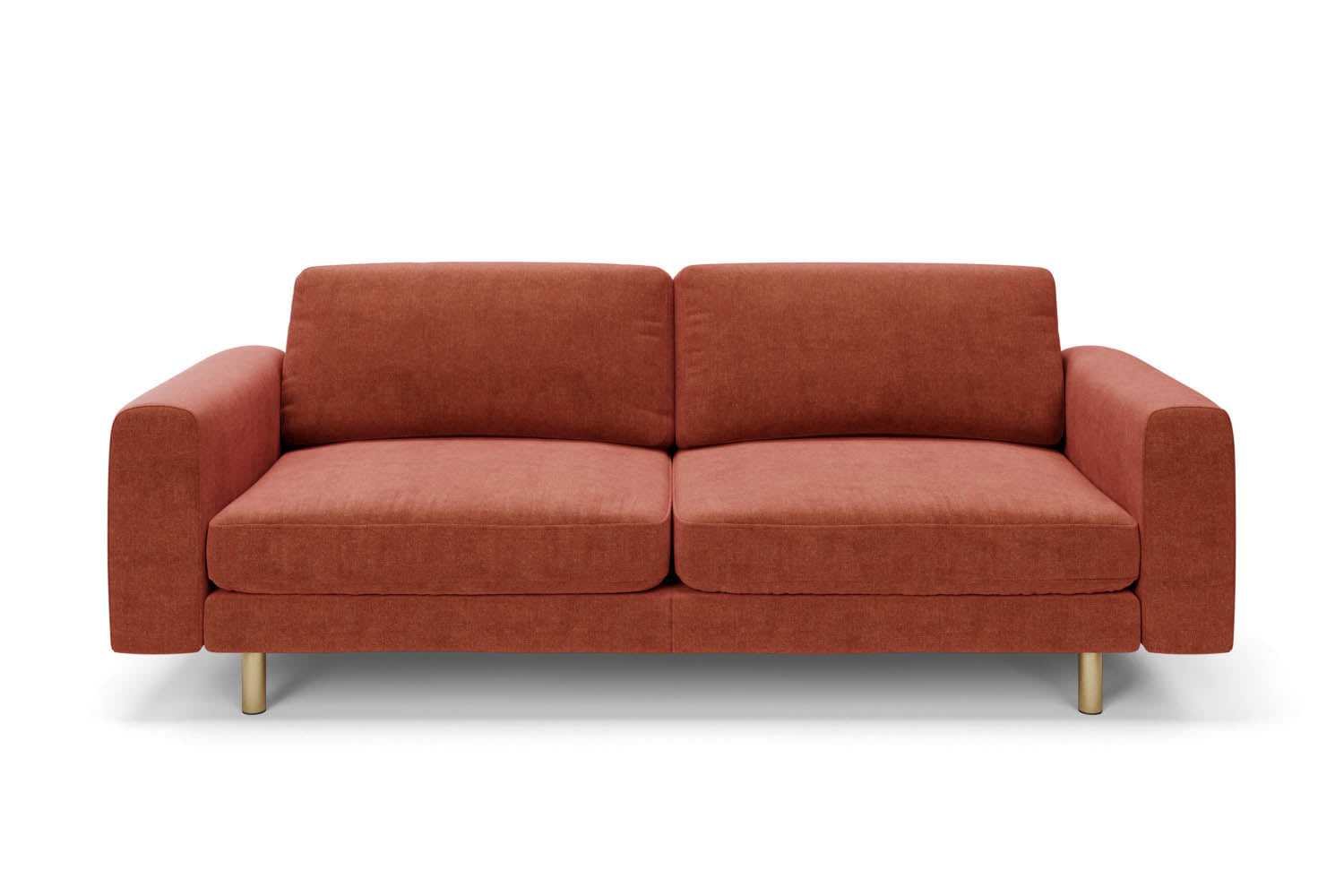 The Big Chill 3 Seater Sofa in Spice Chenille with metal legs front variant_40886267379760