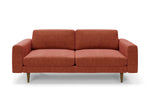 The Big Chill 3 Seater Sofa in Spice Chenille with brown legs front 