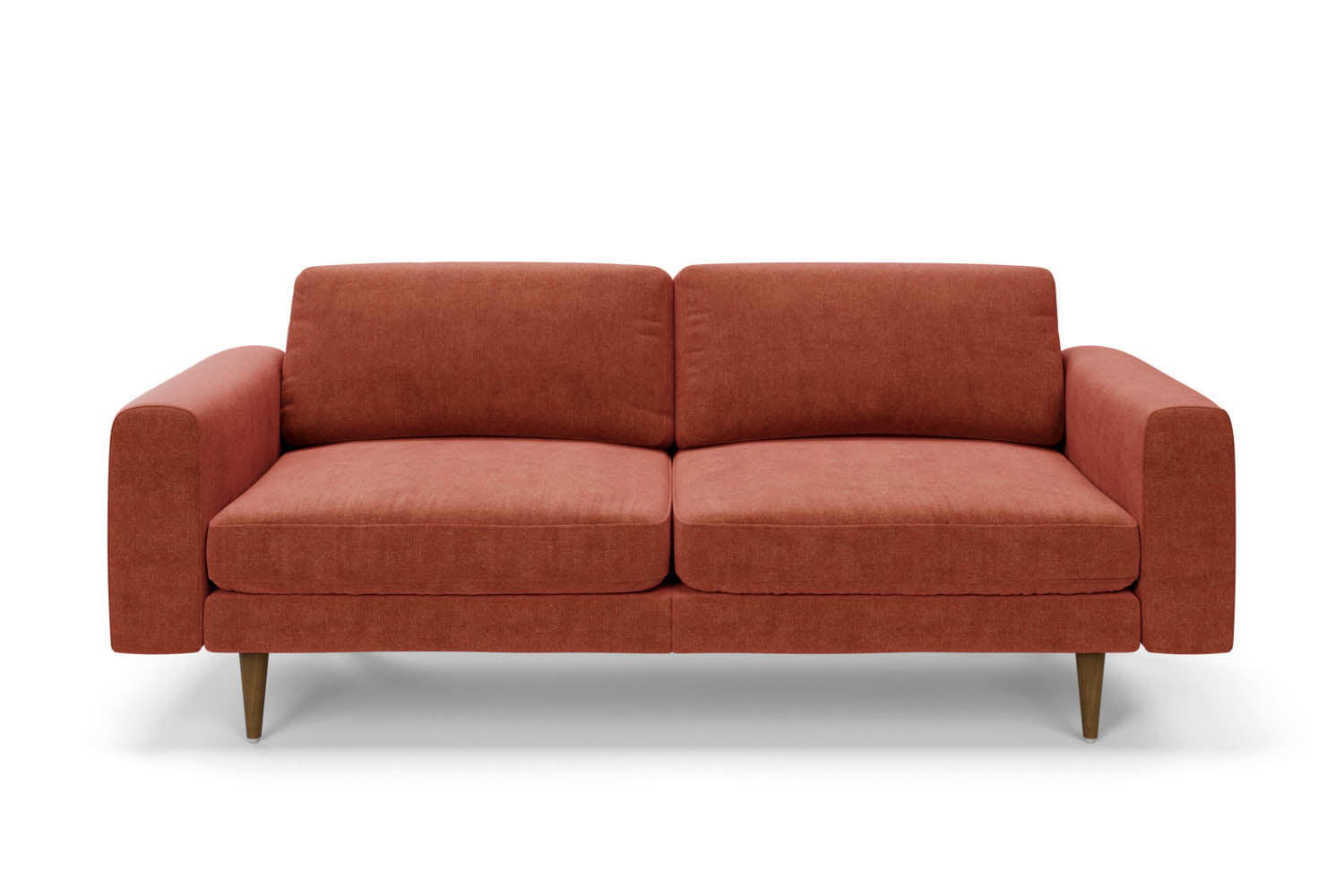 The Big Chill 3 Seater Sofa in Spice Chenille with brown legs front variant_40886267346992