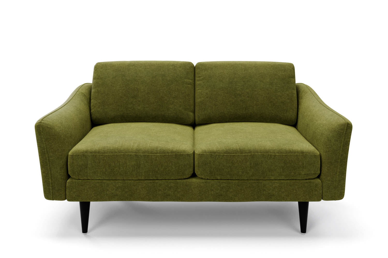 The Rebel 2 Seater Sofa in Moss with black legs front variant_40886297919536