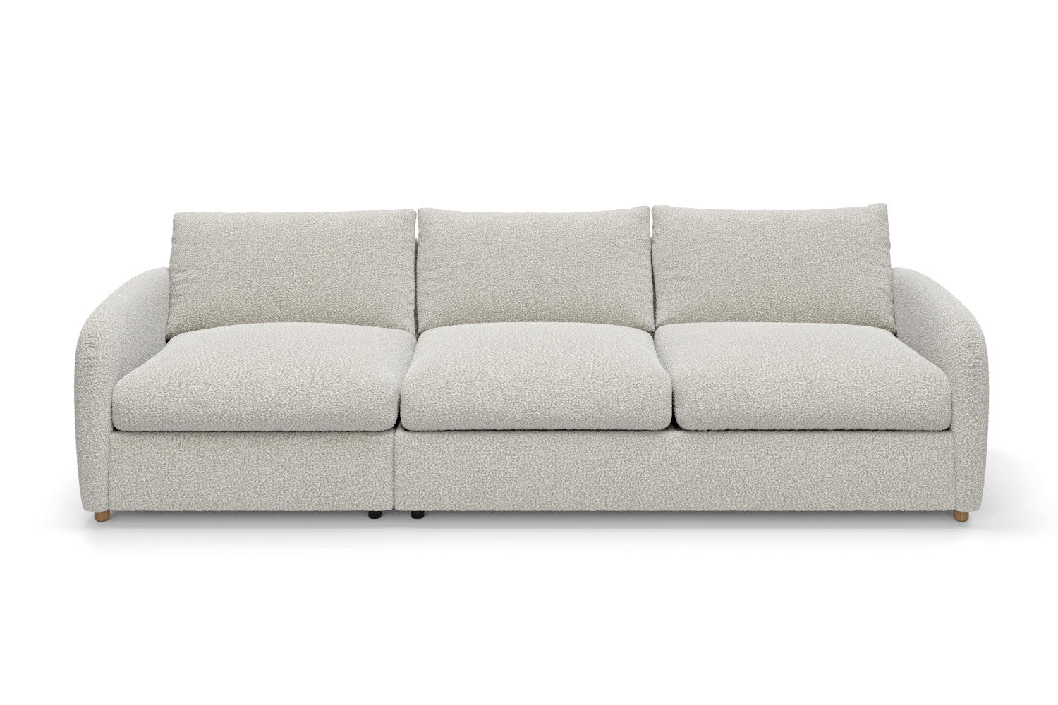 The Small Biggie - 4.5 Seater Sofa - Fuzzy White Boucle