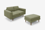 The Big Chill - 2 Seater Sofa and Footstool Set - Sage