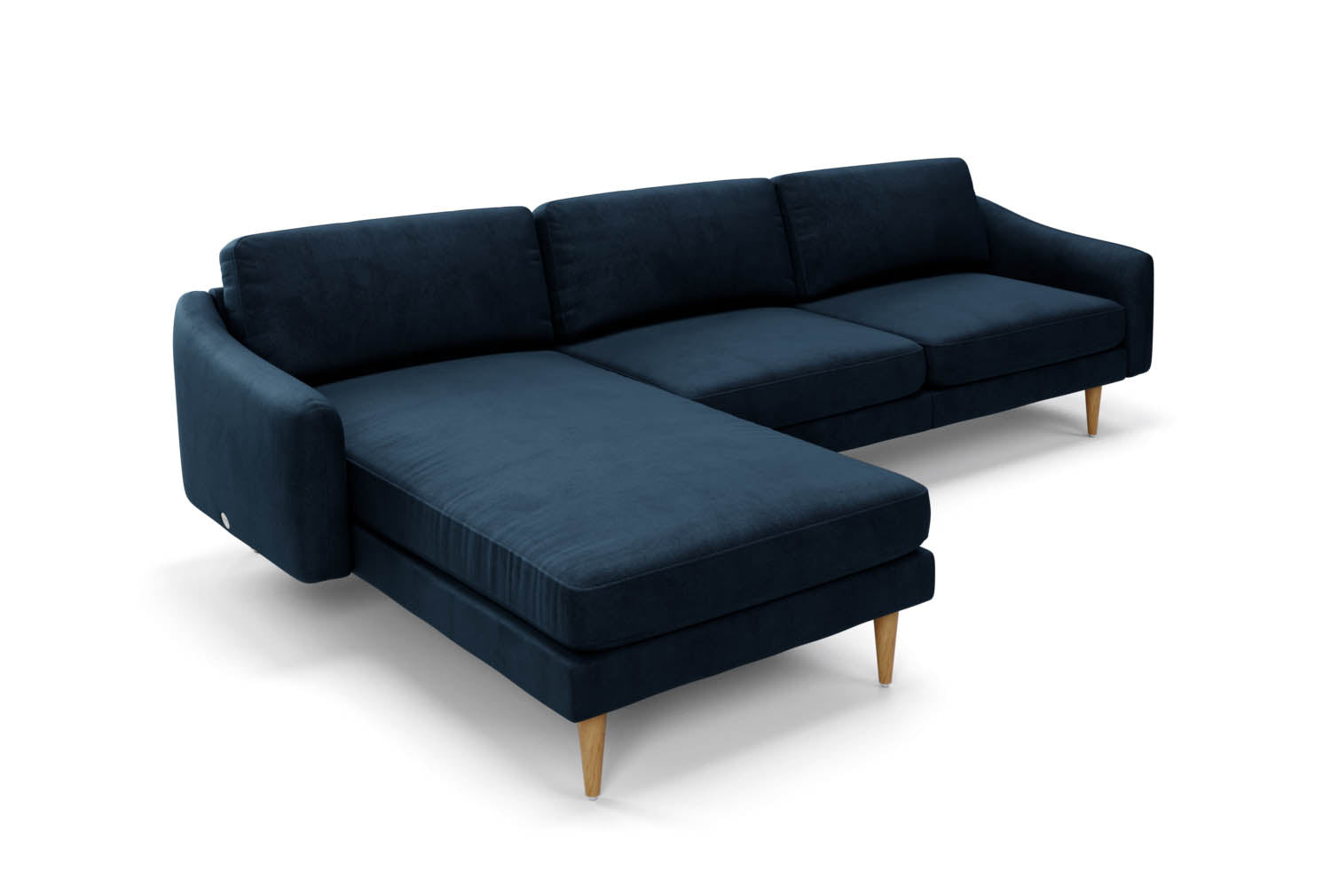 The Rebel - Left Hand Chaise Sofa - Deep Blue