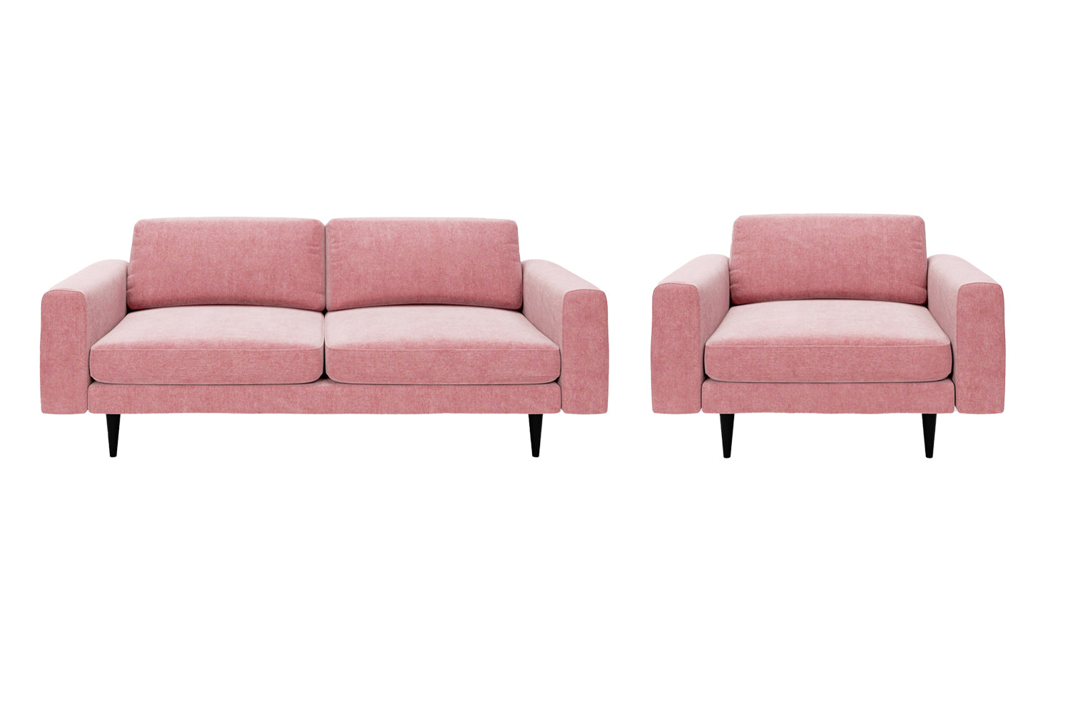 The Big Chill - 3 Seater Sofa and 1.5 Seater Snuggler Set - Blush Coral