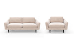 The Rebel - 3 Seater Sofa and 1.5 Seater Snuggler Set - Taupe