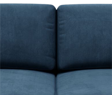 close up image of Blue Steel colour sofa cushions