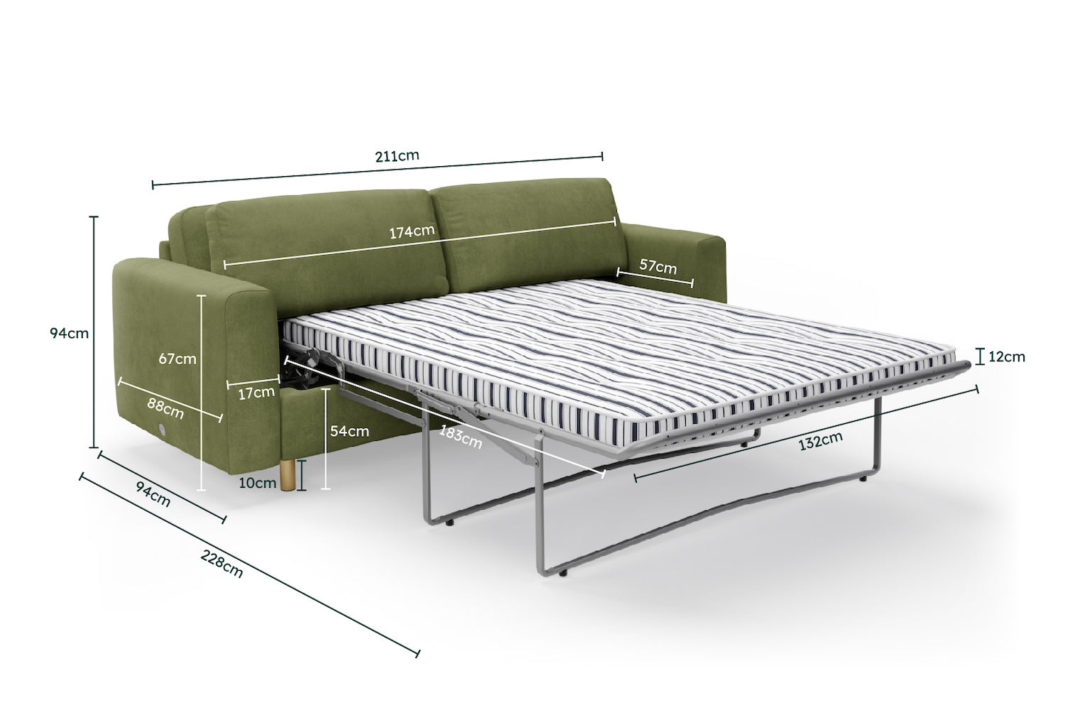The Big Chill 3 Seater Sofa Bed