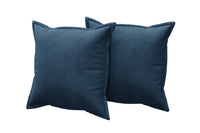 Accessories - Pair of Edged Scatter Cushions - Blue Steel