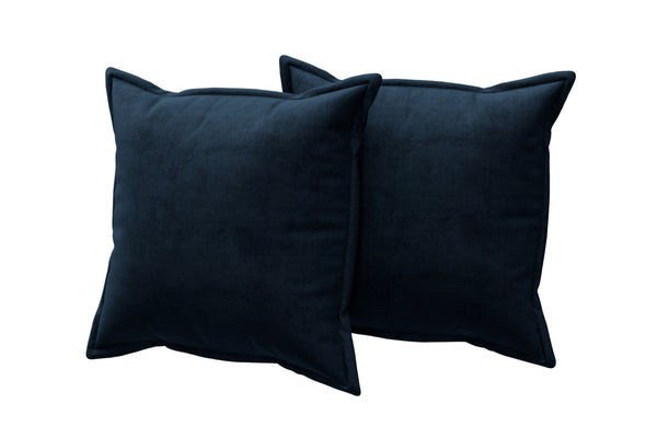 Accessories - Pair of Edged Scatter Cushions - Deep Blue