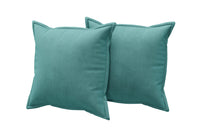 Accessories - Pair of Edged Scatter Cushions - Soft Teal