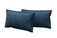 Accessories - Pair of Edged Bolster Cushions - Blue Steel