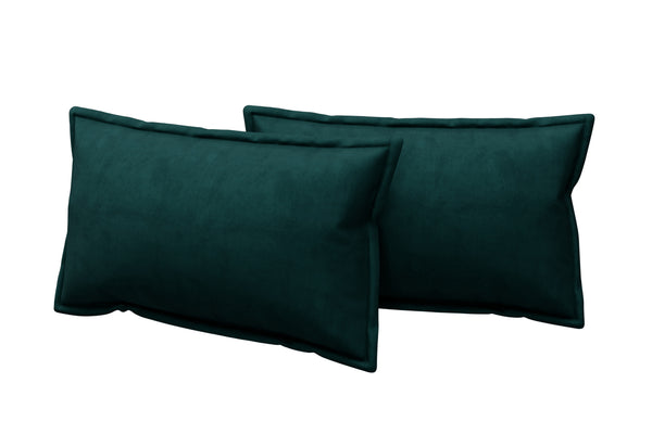 Accessories - Pair of Edged Bolster Cushions - Pine Green