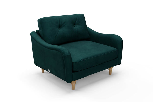 The Austen Lounger - 1.5 Seater Snuggler - Pine Green