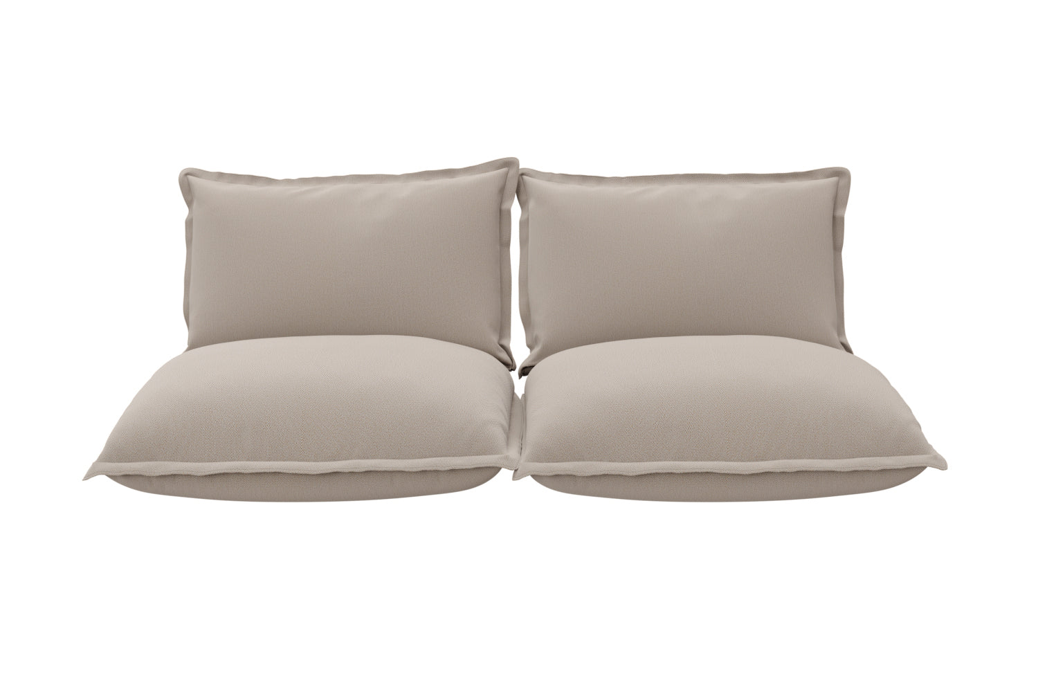 The Small Biggie - Pillow Edge Cushion Set - Oatmeal