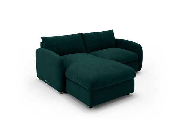 The Small Biggie - Chaise Corner Sofa - Pine Green