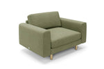 The Big Chill Snuggler in Sage Chenille with metal legs