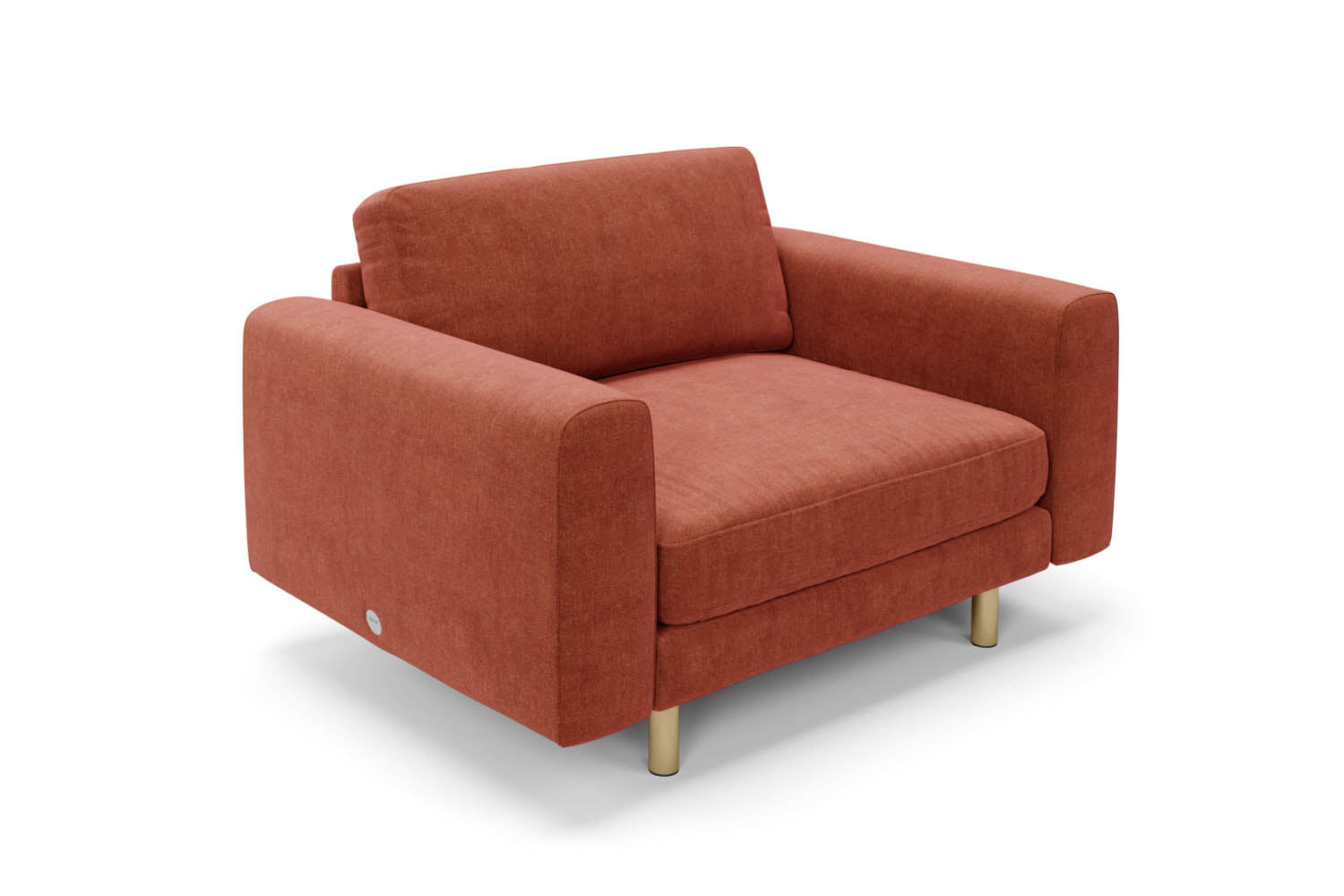 The Big Chill Snuggler in Spice Chenille with metal legs