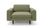 The Big Chill Snuggler in Sage Chenille with black legs front 