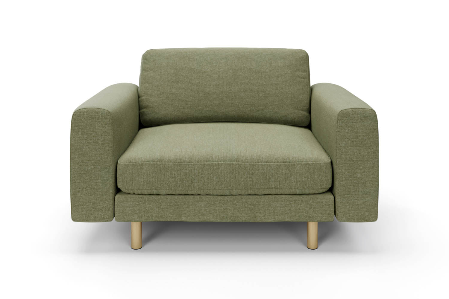 The Big Chill Snuggler in Sage Chenille with metal legs front variant_40886316990512