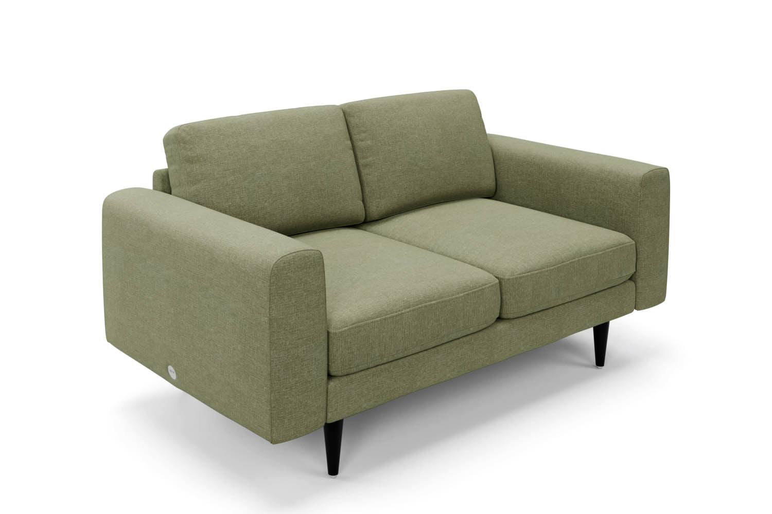 The Big Chill 2 Seater Sofa in Sage Chenille with black legs