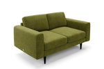 The Big Chill 2 Seater Sofa in Moss Chenille with black legs