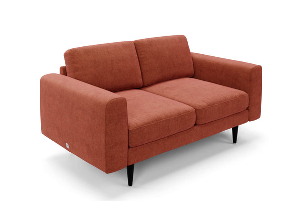 The Big Chill 2 Seater Sofa in Spice Chenille with black legs