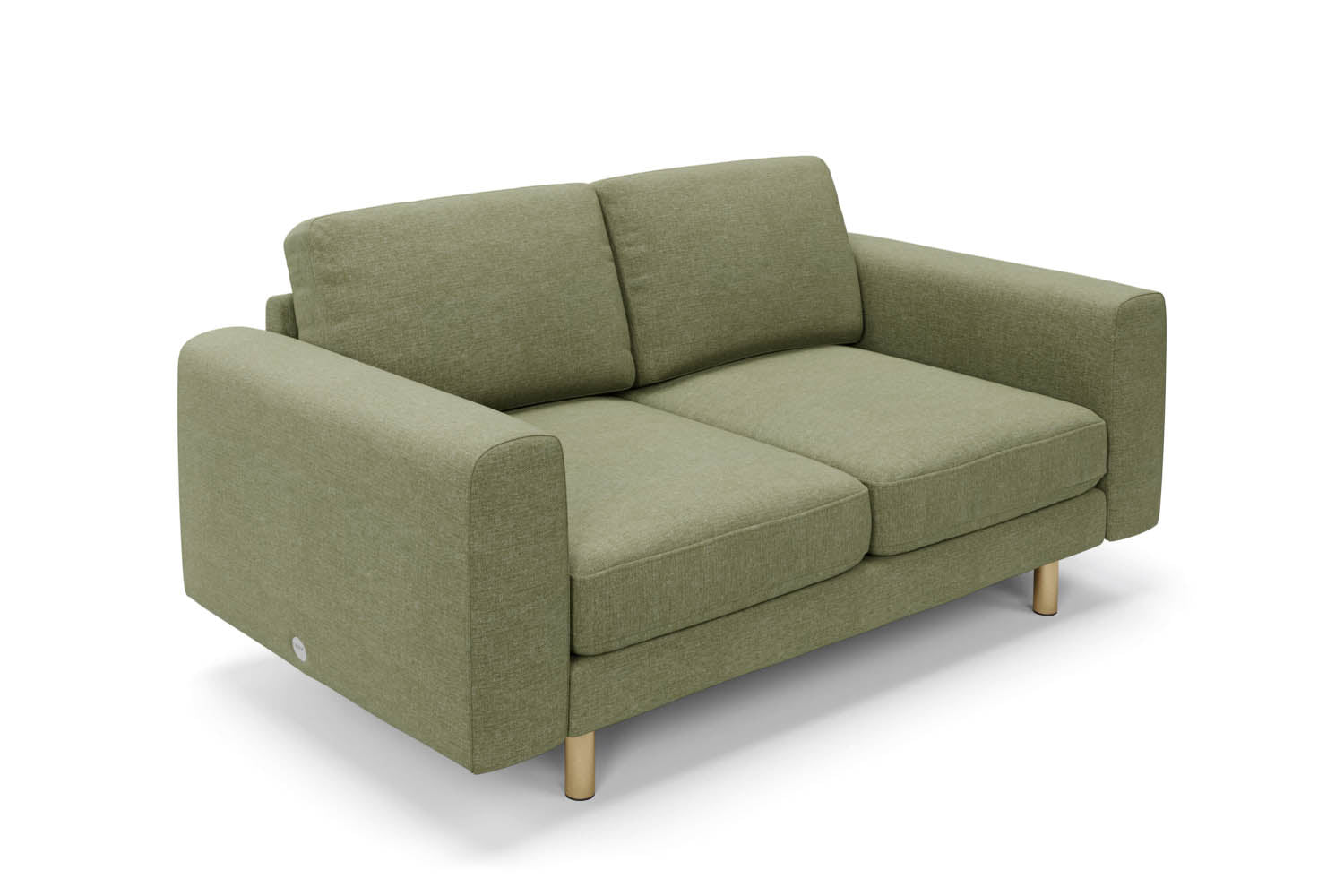 The Big Chill 2 Seater Sofa in Sage Chenille with metal legs