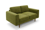 The Big Chill 2 Seater Sofa in Moss Chenille with brown legs