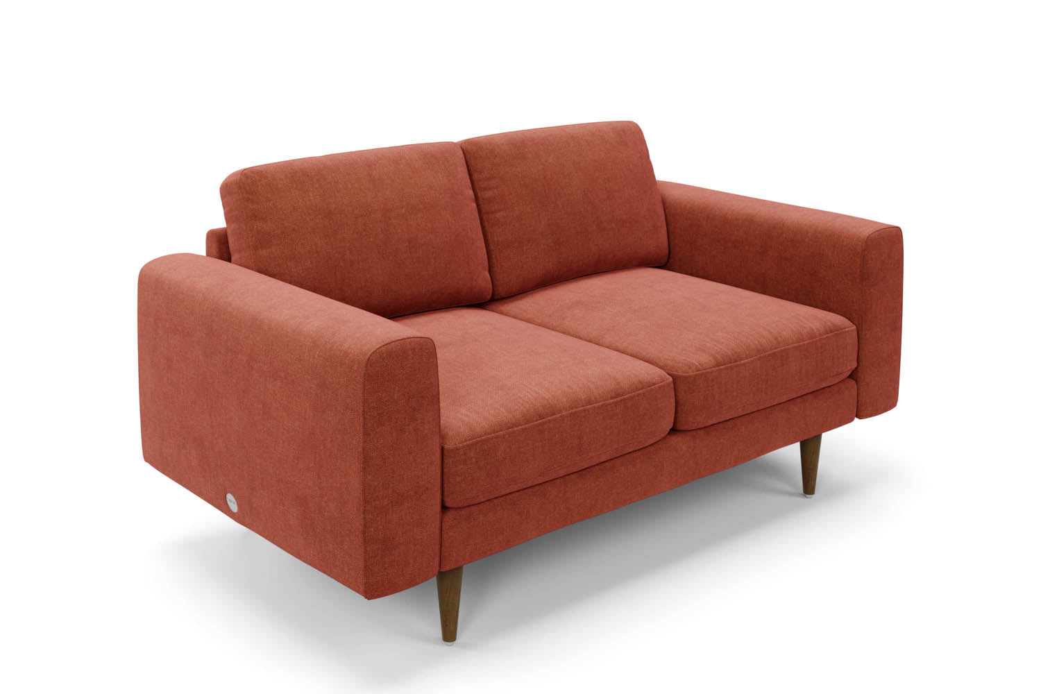 The Big Chill 2 Seater Sofa in Spice Chenille with brown legs