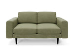 The Big Chill 2 Seater Sofa in Sage Chenille with black legs front 