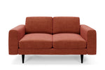 The Big Chill 2 Seater Sofa in Spice Chenille with black legs front 