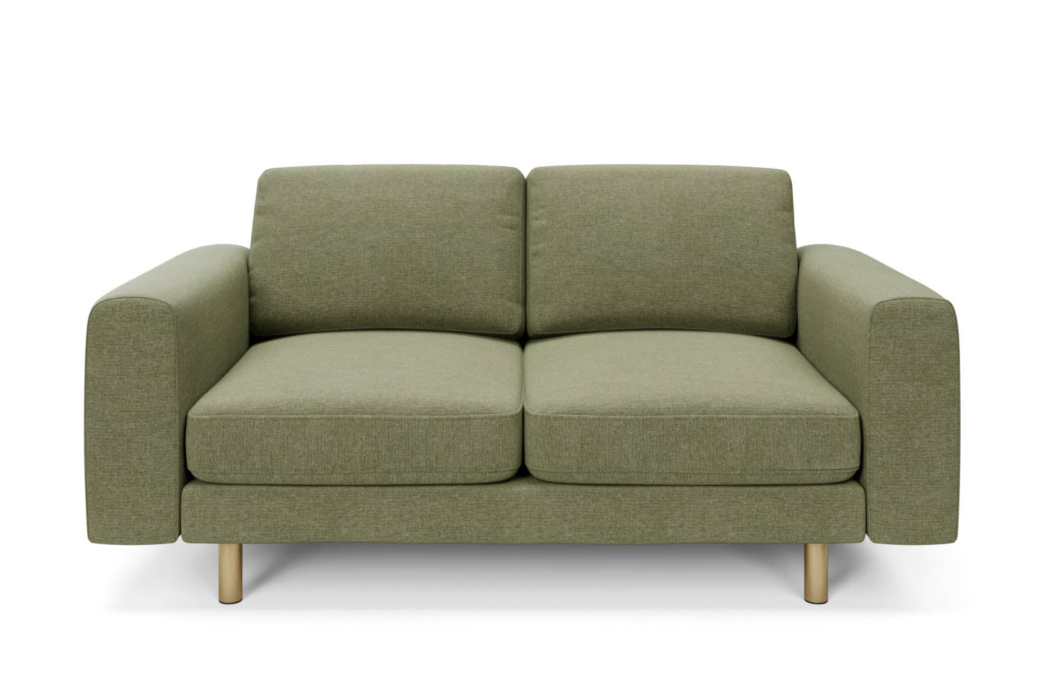 The Big Chill 2 Seater Sofa in Sage Chenille with metal legs front variant_40886317645872