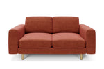 The Big Chill 2 Seater Sofa in Spice Chenille with metal legs front 