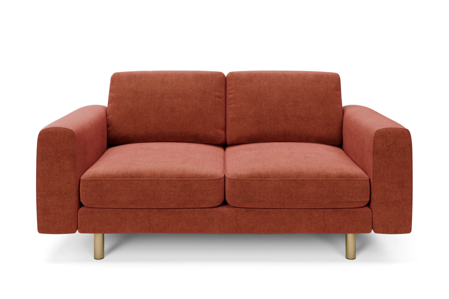 The Big Chill 2 Seater Sofa in Spice Chenille with metal legs front variant_40886266724400