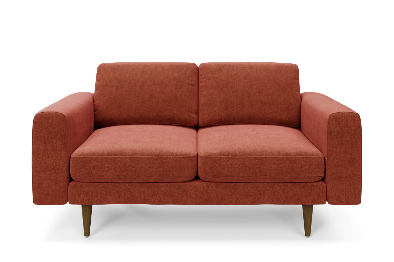 The Big Chill 2 Seater Sofa in Spice Chenille with brown legs front variant_40886266691632