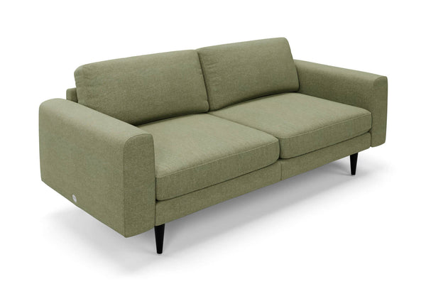 The Big Chill 3 Seater Sofa in Sage Chenille with black legs