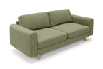 The Big Chill 3 Seater Sofa in Sage Chenille with metal legs