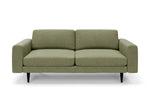 The Big Chill 3 Seater Sofa in Sage Chenille with black legs front 