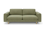 The Big Chill 3 Seater Sofa in Sage Chenille with metal legs front 
