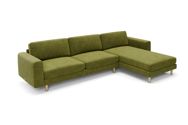 The Big Chill - Right Hand Chaise Sofa - Moss