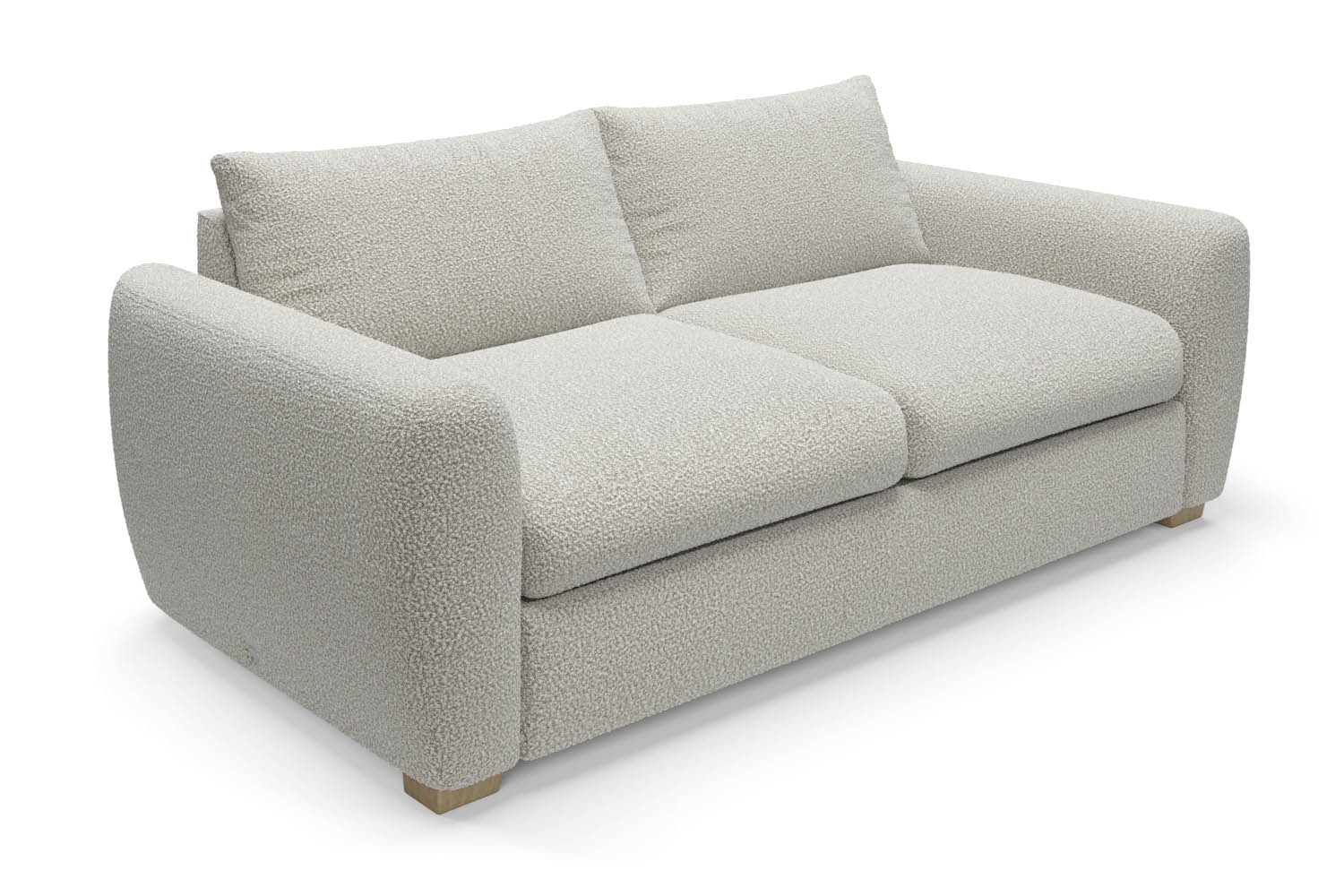 The Cloud Sundae - 3 Seater Sofa Bed - Fuzzy White Boucle