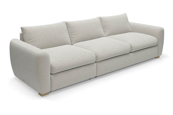 The Cloud Sundae - 4.5 Seater Sofa - Fuzzy White Boucle