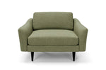 The Rebel Snuggler Sofa in Sage with black legs front 