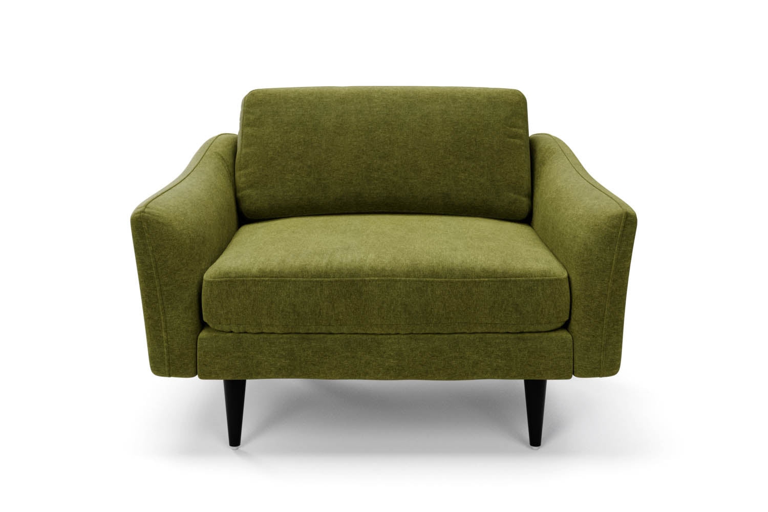 The Rebel Snuggler Sofa in Moss with black legs front variant_40886297165872