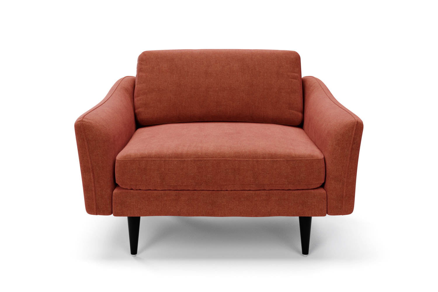The Rebel Snuggler Sofa in Spice with black legs front variant_40886275866672